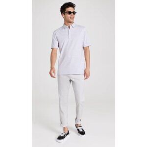 FAHERTY Men's The Movement Polo Blue Red White Horizon Stripe, Size XL